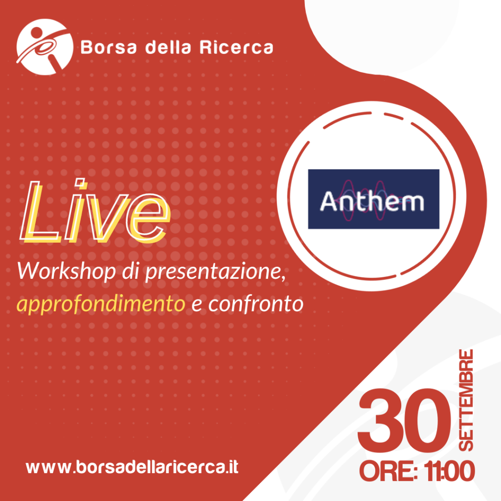 Progetto Anthem: Live il 30 settembre per la presentazione delle ricerche in corso. (Link Diretta)