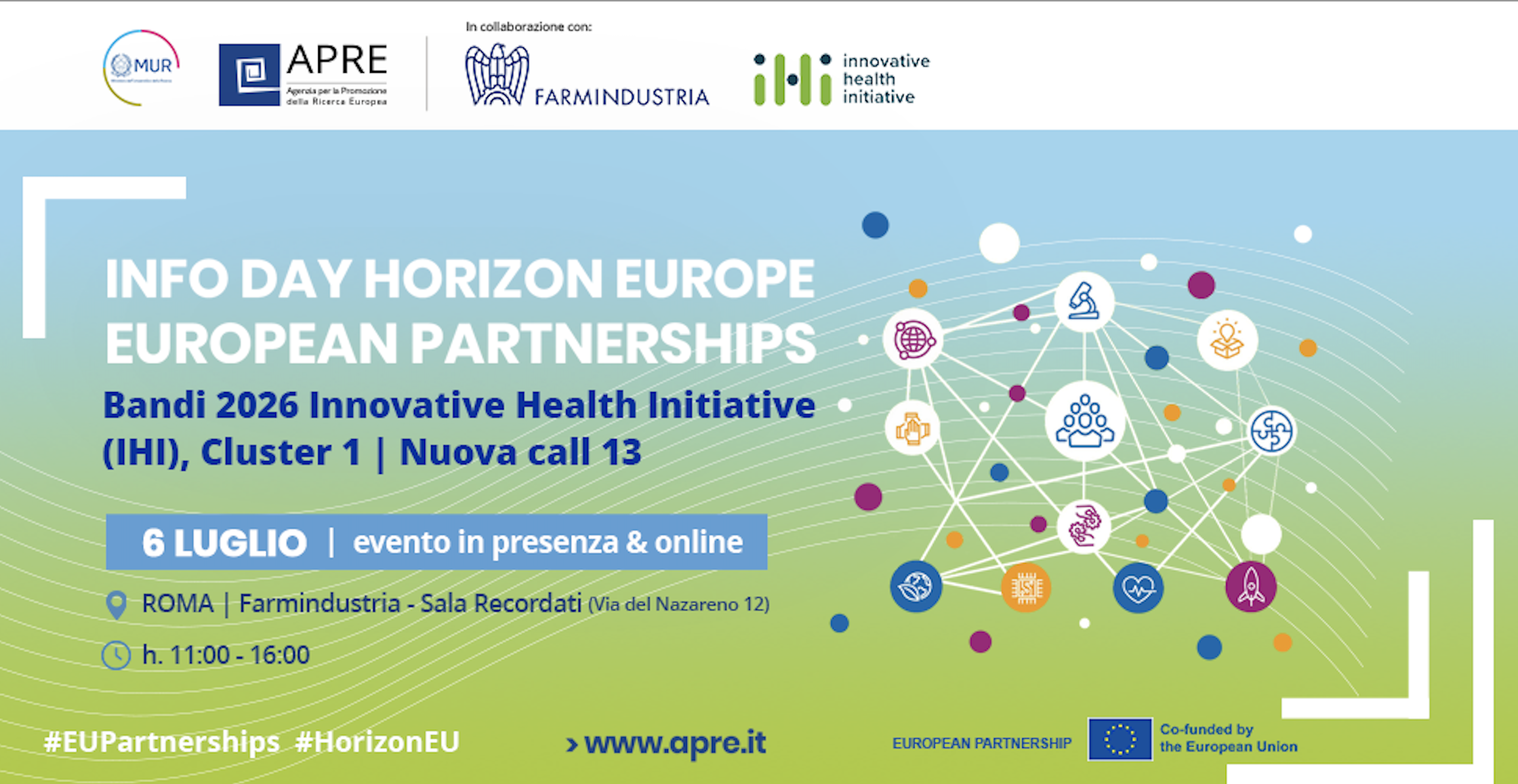 Nuove opportunità per la ricerca e l’innovazione in sanità. INFO DAY Horizon Europe/ Innovative Health Initiative (IHI)